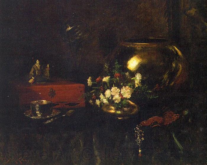 Chase, William Merritt Still Life with Brass Bowl Spain oil painting art